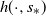 h left parenthesis dot comma s Subscript asterisk Baseline right parenthesis