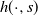 h left parenthesis dot comma s right parenthesis