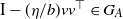 normal upper I minus left parenthesis eta divided by b right parenthesis v v Superscript down tack element of upper G Subscript upper A