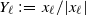 upper Y Subscript script l Baseline colon equals x Subscript script l Baseline divided by StartAbsoluteValue x Subscript script l Baseline EndAbsoluteValue