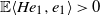 double struck upper E left angle bracket upper H e 1 comma e 1 right angle bracket greater than 0