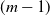 left parenthesis m minus 1 right parenthesis