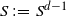 upper S colon equals upper S Superscript d minus 1