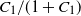 upper C 1 divided by left parenthesis 1 plus upper C 1 right parenthesis