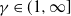 gamma element of left parenthesis 1 comma normal infinity right bracket