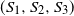 left parenthesis upper S 1 comma upper S 2 comma upper S 3 right parenthesis