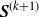 bold italic upper S Superscript left parenthesis k plus 1 right parenthesis