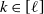 k element of left bracket script l right bracket