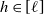 h element of left bracket script l right bracket