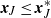 bold italic x Subscript upper J Baseline less than or equals bold italic x Subscript upper J Superscript asterisk