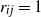 r Subscript i j Baseline equals 1