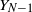 upper Y Subscript upper N minus 1