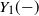 upper Y 1 left parenthesis minus right parenthesis