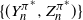 left brace left parenthesis upper Y Subscript n Superscript pi Super Superscript asterisk Superscript Baseline comma upper Z Subscript n Superscript pi Super Superscript asterisk Superscript Baseline right parenthesis right brace