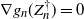 nabla g Subscript n Baseline left parenthesis upper Z Subscript n Superscript dagger Baseline right parenthesis equals 0