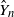 ModifyingAbove upper Y With caret Subscript n