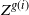upper Z Superscript g left parenthesis i right parenthesis