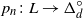 p Subscript n Baseline colon upper L right arrow normal upper Delta Subscript d Superscript ring