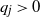 q Subscript j Baseline greater than 0