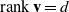normal r normal a normal n normal k bold v equals d