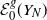 script upper E 0 Superscript g Baseline left parenthesis upper Y Subscript upper N Baseline right parenthesis
