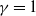 gamma equals 1