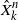 ModifyingAbove upper X With caret Subscript k Superscript n