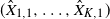 left parenthesis ModifyingAbove upper X With caret Subscript 1 comma 1 Baseline comma ellipsis comma ModifyingAbove upper X With caret Subscript upper K comma 1 Baseline right parenthesis