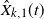 ModifyingAbove upper X With caret Subscript k comma 1 Baseline left parenthesis t right parenthesis