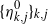 left brace eta Subscript k comma j Superscript 0 Baseline right brace Subscript k comma j