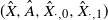 left parenthesis ModifyingAbove upper X With caret comma ModifyingAbove upper A With caret comma ModifyingAbove upper X With caret Subscript dot comma 0 Baseline comma ModifyingAbove upper X With caret Subscript dot comma 1 Baseline right parenthesis