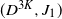 left parenthesis upper D Superscript 3 upper K Baseline comma upper J 1 right parenthesis