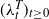 left parenthesis lamda Subscript t Superscript upper T Baseline right parenthesis Subscript t greater than or equals 0