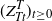 left parenthesis upper Z Subscript upper T t Superscript upper T Baseline right parenthesis Subscript t greater than or equals 0
