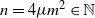 n equals 4 mu m squared element of double struck upper N