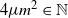 4 mu m squared element of double struck upper N