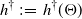 h Superscript dagger Baseline colon equals h Superscript dagger Baseline left parenthesis normal upper Theta right parenthesis