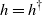 h equals h Superscript dagger