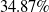 34.87 percent sign