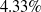 4.33 percent sign