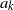 a Subscript k