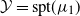 script upper Y equals normal s normal p normal t left parenthesis mu 1 right parenthesis