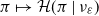 pi right arrow from bar script upper H left parenthesis pi vertical bar nu Subscript epsilon Baseline right parenthesis