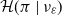 script upper H left parenthesis pi vertical bar nu Subscript epsilon Baseline right parenthesis