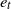 e Subscript t