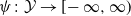 psi colon script upper Y right arrow left bracket negative normal infinity comma normal infinity right parenthesis