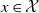 x element of script upper X
