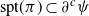 normal s normal p normal t left parenthesis pi right parenthesis subset of partial differential Superscript c Baseline psi