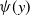 psi left parenthesis y right parenthesis