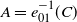 upper A equals e 01 Superscript negative 1 Baseline left parenthesis upper C right parenthesis